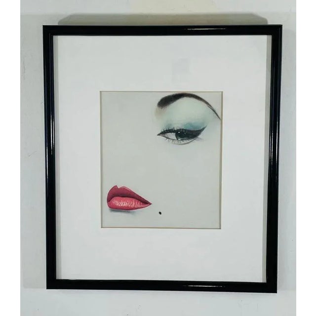 Erwin Blumenfeld Doe eye " Oeil de Biche" offset lithograph of a closeup of the model Jean Patchett face measuring 18 5/8...