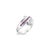 Contemporary Ruby Diamond Baguette Bypass Cocktail Ring, Size 8 For Sale - Image 3 of 3