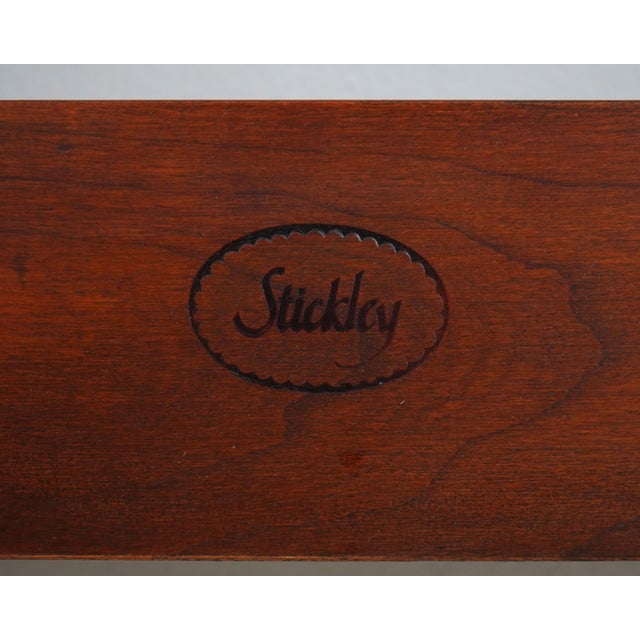 Stickley Cherry Regency Style Cane Back Queen Size Headboard For Sale - Image 11 of 12