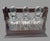 Vintage Mahogany 3 Bottle Tantalus Locking Liquor Decanter Set Cut Glass - 4 pcs For Sale - Image 10 of 11