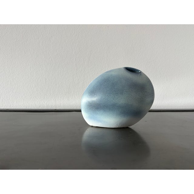 Organically Shaped Ceramic Solifleur Vase, France, 1970s For Sale - Image 4 of 18