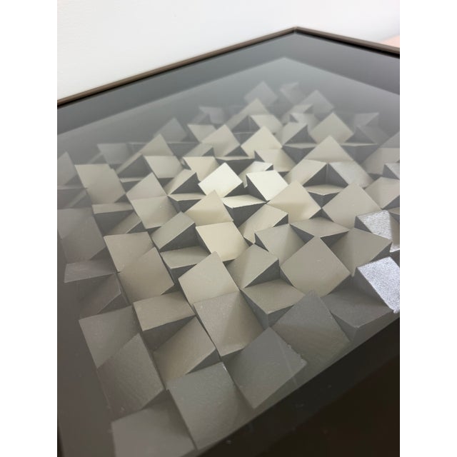 Contemporary Cícero Silva Brazilian 3d Geometric “Colors” Dimensional Wood Assemblage For Sale - Image 3 of 7
