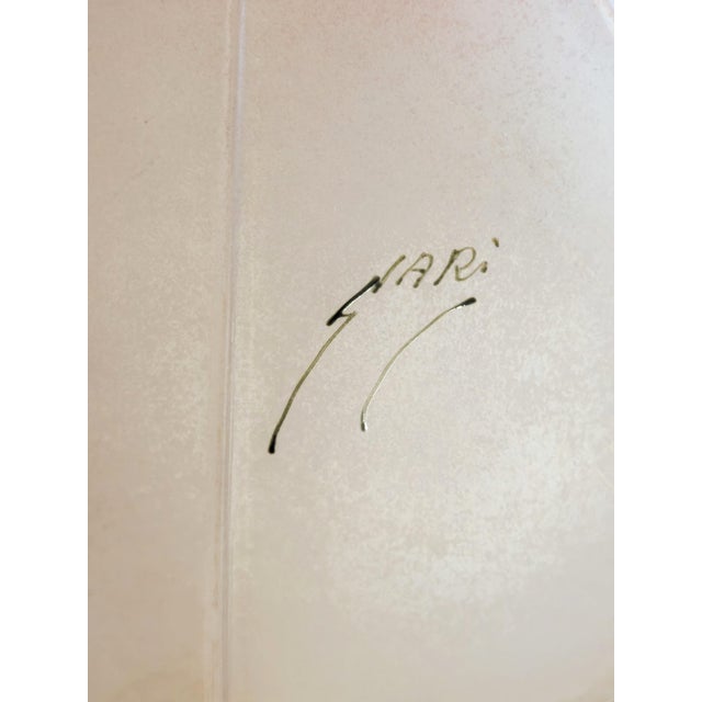 Gold Brass Table Lamp with Hand-Painted Satin Glass Shade, Italy, 1980s For Sale - Image 8 of 12