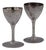 Antique 20th Century Indian Silver Shawl Wine Goblets, 1900s, Set of 2 For Sale