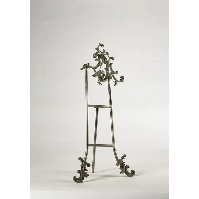 Antique Italian Liberty Art Nouveau Adjustable Metal Photograph Easel For Sale - Image 4 of 6