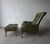 Vintage Green Tufted Leather Sleepy Hollow Chair and Ottoman For Sale - Image 4 of 12