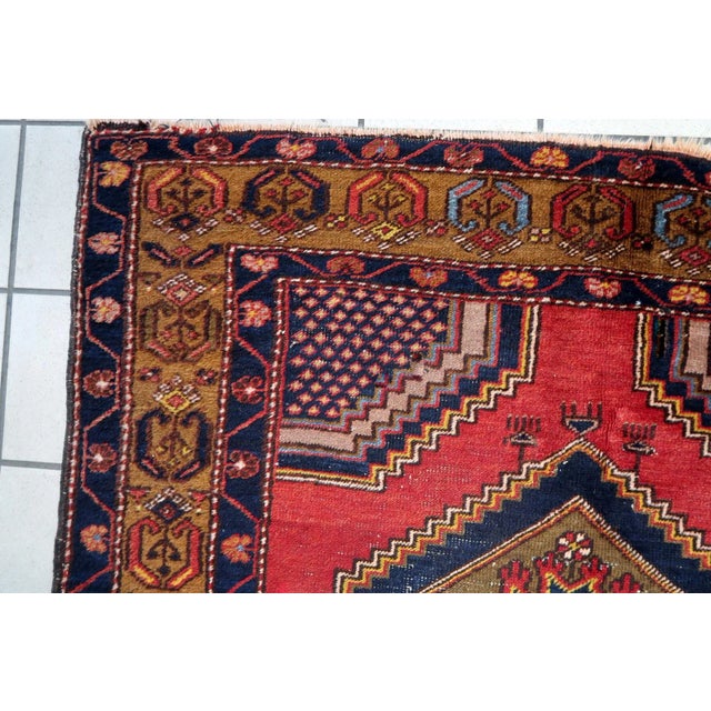 Red 1920s Handmade Antique Turkish Anatolian Rug For Sale - Image 8 of 11