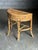 1970s Burnt Bamboo and Rattan Demilune Console Table For Sale - Image 10 of 12