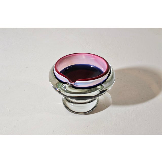 Mid-Century Modern Multi-Colored Submerged Glass Ashtray, 1950 For Sale - Image 4 of 15