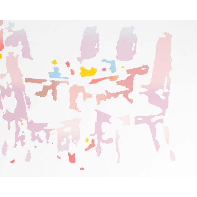 Postmodern 1980s “Modern Dining Room” Serigraph Print by Roger Benedetti For Sale - Image 3 of 8