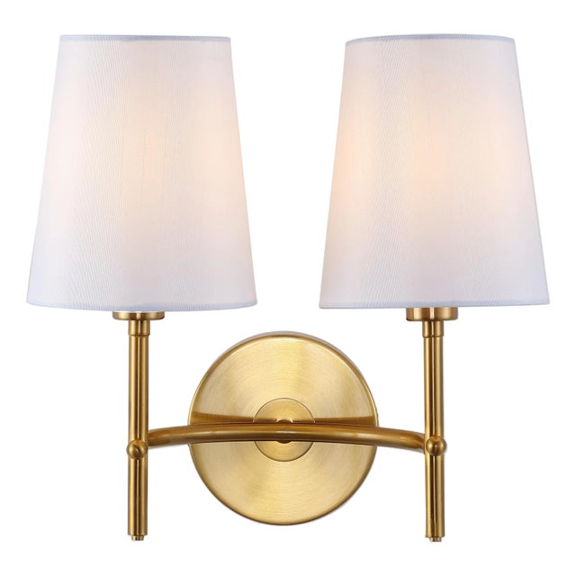 Barrett Two-Light Wall Sconce in Brass For Sale