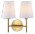 Barrett Two-Light Wall Sconce in Brass For Sale