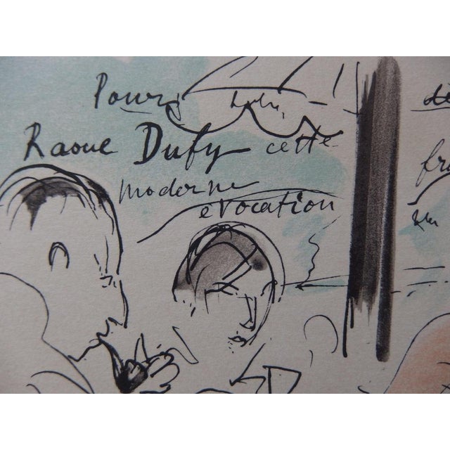 Modern André Dunoyer De Segonzac, A la terrasse d'un café, Lithograph For Sale - Image 3 of 5