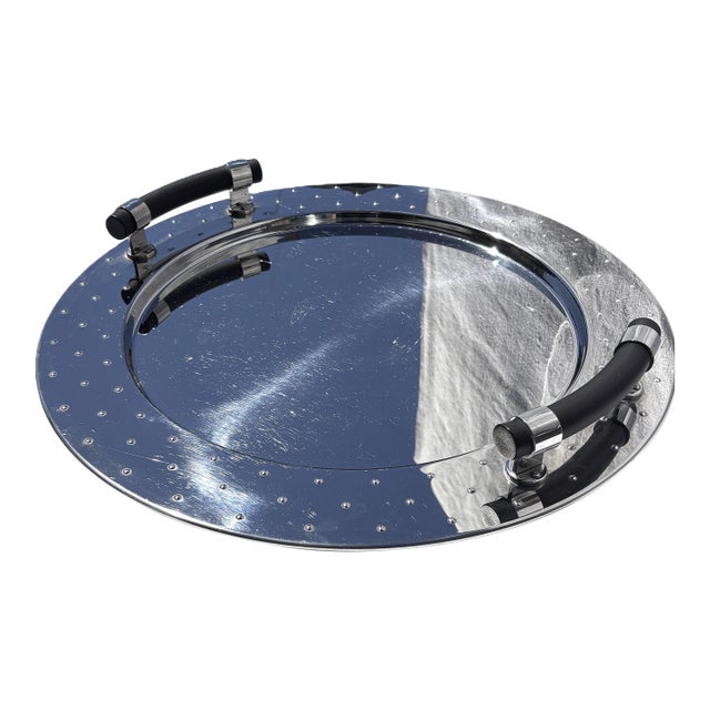 Michael Graves for Alessi Mgvass Postmodern Stainless Steel Serving Tray, Italy For Sale