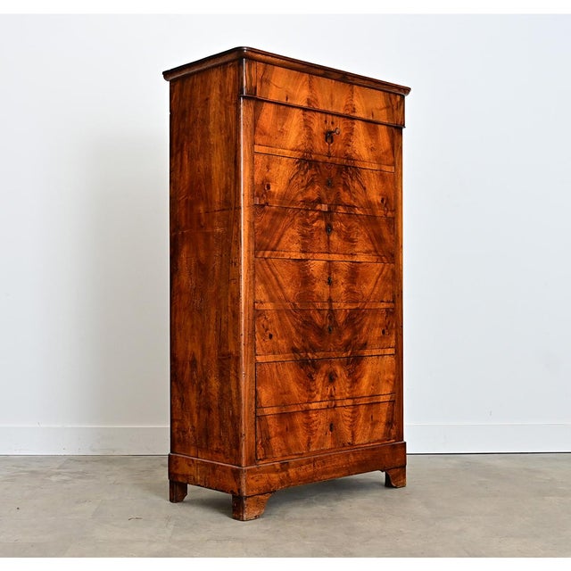 French French 19th Century Walnut Louis Philippe Semainier For Sale - Image 3 of 8