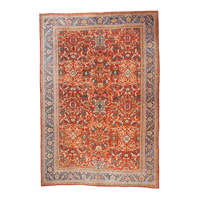 Late 19th Century Persian Sultanabad Rug, 14'05 X 21'00 For Sale