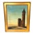 Álvaro Guillot Surrealist Fortress Landscape Oil Painting, Signed For Sale