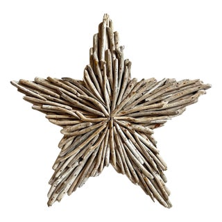 Vintage Driftwood Coastal Rustic Washed Star Wall Art For Sale