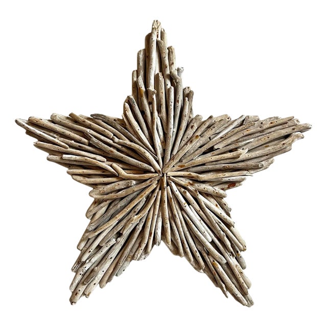 Vintage Driftwood Coastal Rustic Washed Star Wall Art For Sale
