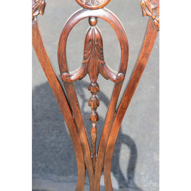 12 Adams Style Carved Mahogany Dining Chairs C. 1960's For Sale - Image 15 of 15