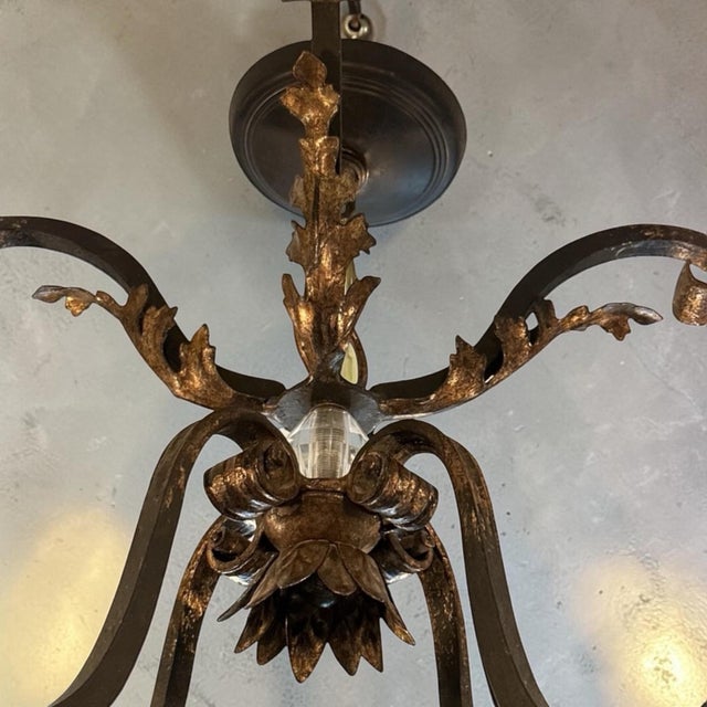 Early 21st Century Dennis & Leen Biarritz Gilt Iron Chandelier For Sale - Image 5 of 8