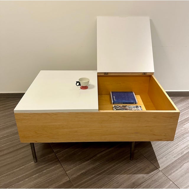 Beige 1950s George Nelson for Herman Miller Birch Storage Coffee Table Mid Century Modern For Sale - Image 8 of 10