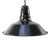 Vintage Industrial French Black Dark Blue Enamel Pendant Lamp For Sale