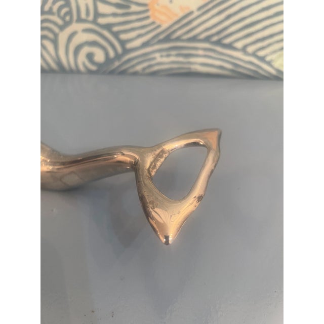 Mid-Century Modern 1960’s Silver Plate Dolphin Bottle Opener For Sale - Image 3 of 8