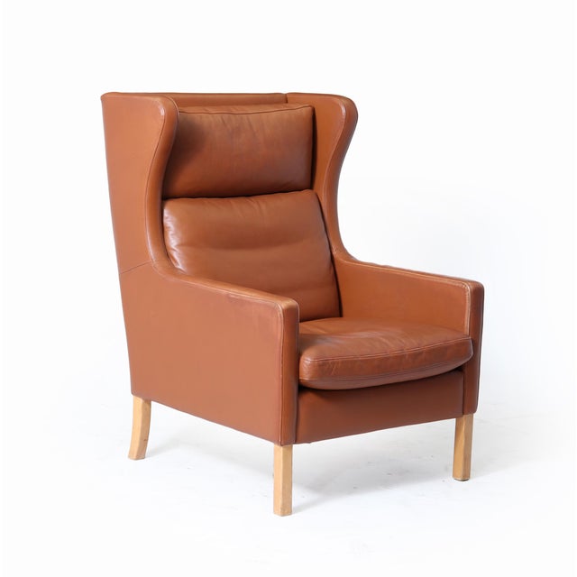 Mid-Century Modern Danish Highback Chair in Leather from Stouby, 1970 For Sale - Image 3 of 13