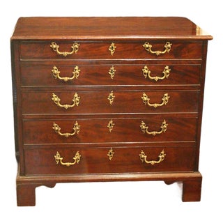 Circa 1760 English George III Period 5-Drawer Chest of Drawers For Sale