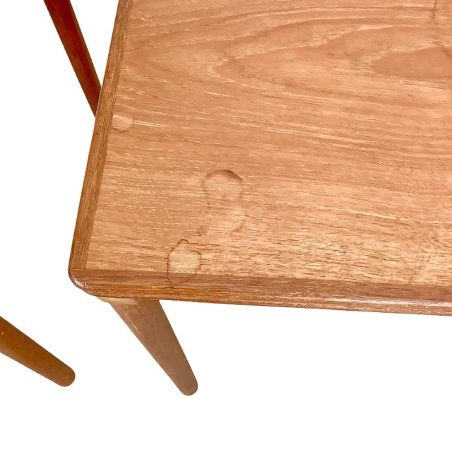 Vintage Danish Modern Teak Nesting Tables by Toften Møbelfabrikken, Set of 3 For Sale - Image 10 of 18