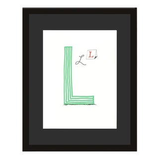 David Hockney, L from Hockneys Alphabet, Lithograph, Framed For Sale