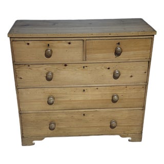 Antique Pine Two Over Three Drawers - Chest of Drawers From England For Sale
