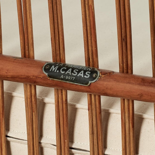 French Art Deco Rattan Sofa For Sale - Image 13 of 15