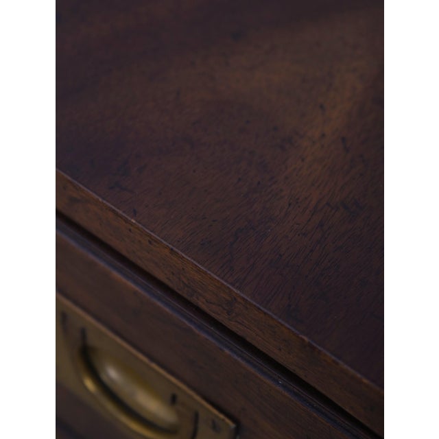 Drexel Heritage Small Campaign Style Accent Chest For Sale - Image 11 of 15