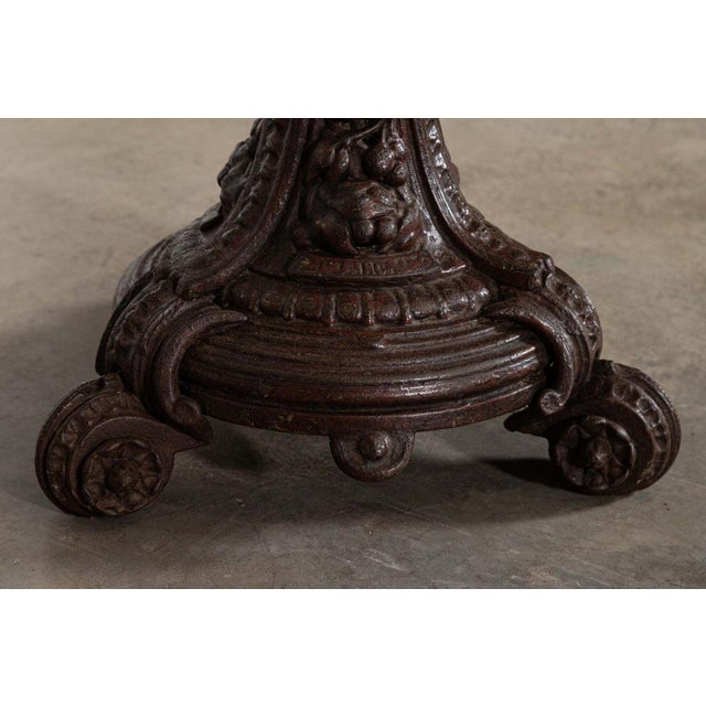 circa 1860 Pair English 19thC Mahogany Painted Cast Iron Tavern Tables Made by Morgan, Macauley & Wade of the Bath...