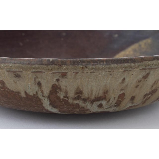 Brown Toshiko Takaezu Glazed Stoneware Charger For Sale - Image 8 of 11