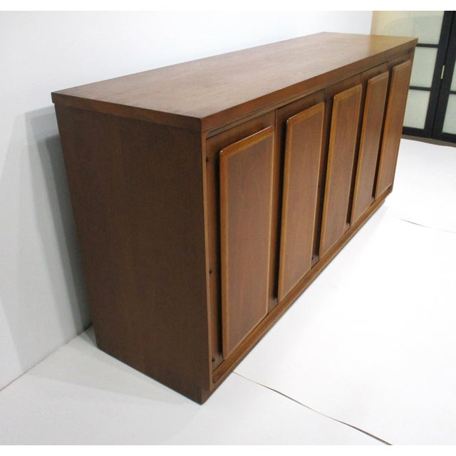 Mid-Century Modern Broyhill Mid Century Walnut Credenza Forward 70 Collection For Sale - Image 3 of 12