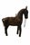 This vintage decorative horse is hand-carved from solid wood and accented with applied copper sheet details, including a...