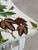 Victorian Vintage Custom Painted Tropical Decoupage Spindle Side Table For Sale - Image 3 of 12