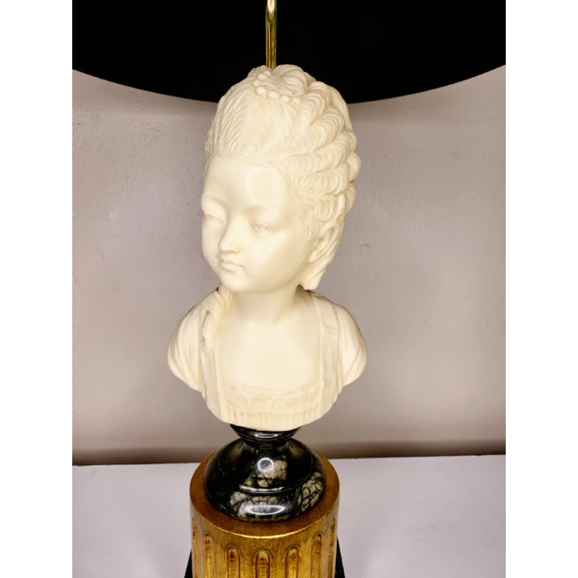 1960s 1960s Male and Female Busts on Marble With Bases With Shades - a Pair For Sale - Image 5 of 9