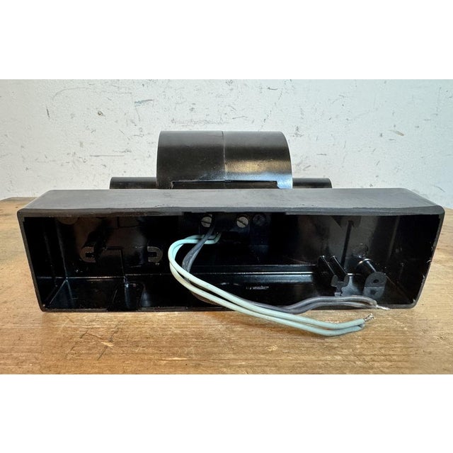 Industrial Brown Bakelite and Milk Glass Wall Light from Elektrosvit, 1960s For Sale - Image 11 of 14