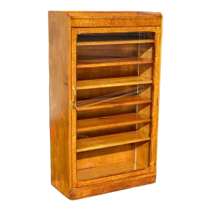 Late 19th Century Antique Bird’s Eye Maple Single Door Bookcase
