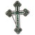 Emerald Royal Victorian Style Emerald & Diamond Cross Brooch Pendant in 925 Sterling Silver For Sale - Image 8 of 14