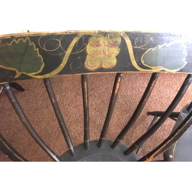 Hitchcock New England Spindle Back Painted Chairs Set of Four For Sale - Image 13 of 16