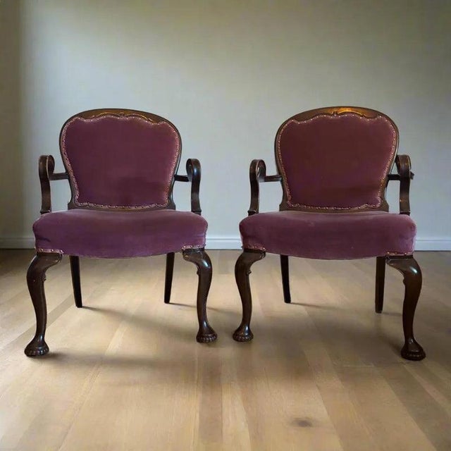 Antique English Armchairs, 1800s, Set of 2 For Sale - Image 16 of 16