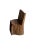 Brown Sculptural Textured Teak Wood Chair For Sale - Image 8 of 10