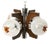 Murano 4-Light Chandelier in Teak from Mazzega, 1960 For Sale