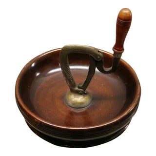 Spring Loaded 19th Century Nutcracker With Wooden Base For Sale