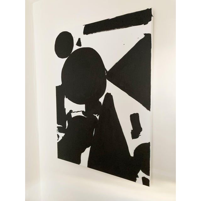 Afterparty, Contemporary Black and White Abstract Painting For Sale - Image 4 of 5